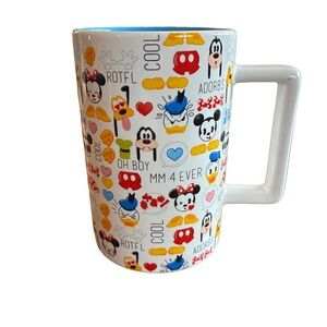 1995 Disney Mickey & Pals Emoji Mug – Vintage Blue Interior Collectible